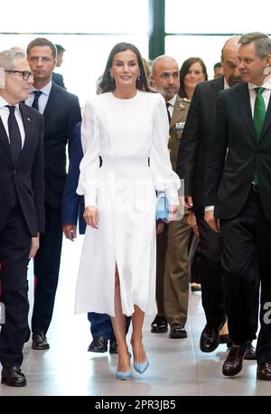 Madrid, Spagna. 26th Apr, 2023. Regina spagnola Letizia durante la 9 edizione del Tobbaco o Salute (Tabaco o Salud) Forum a Madrid Mercoledì, 26 aprile 2023. Credit: STAMPA CORDON/Alamy Live News Foto Stock