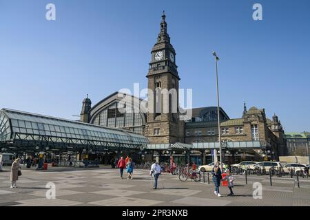 Hauptbahnhof, Hachmannplatz, Kirchenallee, Amburgo, Deutschland Foto Stock