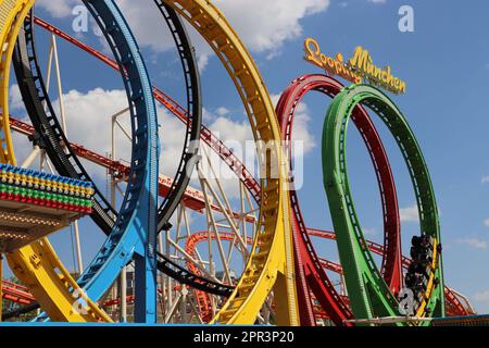 Olympia Looping al parco divertimenti prater di Vienna Foto Stock