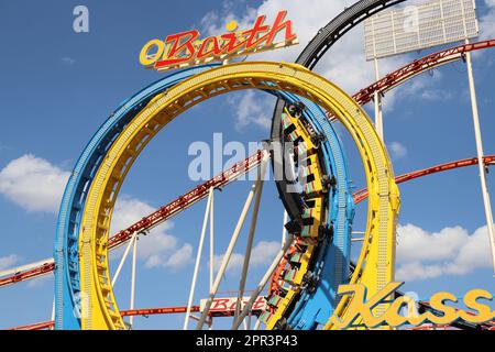 Olympia Looping al parco divertimenti prater di Vienna Foto Stock