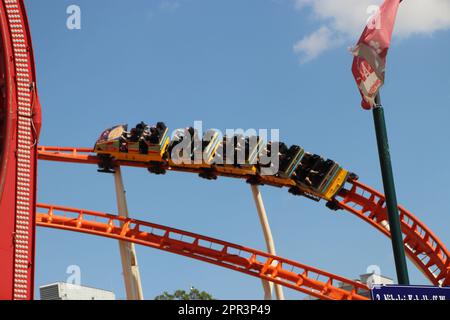 Olympia Looping al parco divertimenti prater di Vienna Foto Stock