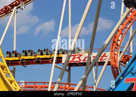 Olympia Looping al parco divertimenti prater di Vienna Foto Stock