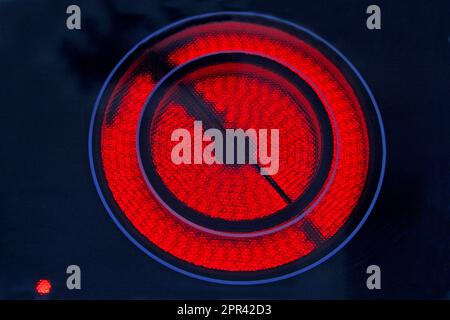 piano cottura in vetroceramica caldo Foto Stock