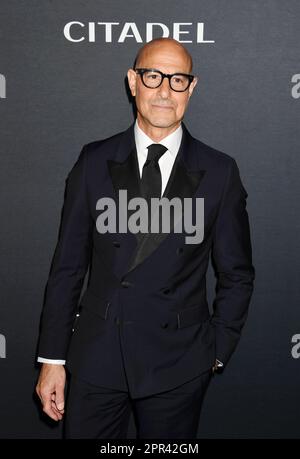 Culver City, California, Stati Uniti. 25th Apr, 2023. Stanley Tucci partecipa al tappeto rosso di Los Angeles e alla proiezione per i fan di prime Video 'Citadel' al Culver Theater il 25 aprile 2023 a Los Angeles, California. Credit: Jeffrey Mayer/JTM Photos/Media Punch/Alamy Live News Foto Stock