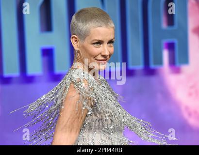 La foto deve essere accreditata ©Alpha Press 079965 16/02/2023 Evangeline Lilly ANT Man e la Wasp Quantumania UK Gala Screening a Londra Foto Stock
