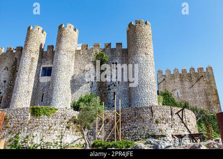 Castello di Obidos, Obidos, Portogallo, Europa Foto Stock