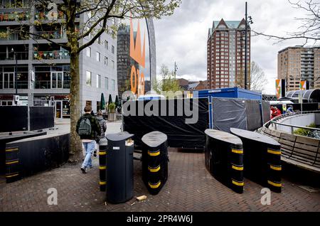 ROTTERDAM -26/04/023, il Binnenrotte sulla rotta per il giorno del Re 2023. Quest'anno la famiglia reale festeggia il compleanno del re a Rotterdam. ANP KOEN VAN WEEL netherlands out - belgium out Foto Stock