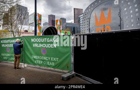 ROTTERDAM -26/04/023, il Binnenrotte sulla rotta per il giorno del Re 2023. Quest'anno la famiglia reale festeggia il compleanno del re a Rotterdam. ANP KOEN VAN WEEL netherlands out - belgium out Foto Stock