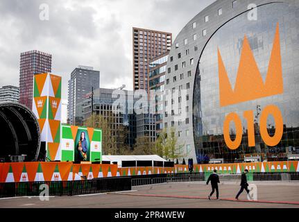 ROTTERDAM -26/04/023, il Binnenrotte sulla rotta per il giorno del Re 2023. Quest'anno la famiglia reale festeggia il compleanno del re a Rotterdam. ANP KOEN VAN WEEL netherlands out - belgium out Foto Stock