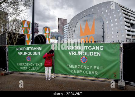 ROTTERDAM -26/04/023, il Binnenrotte sulla rotta per il giorno del Re 2023. Quest'anno la famiglia reale festeggia il compleanno del re a Rotterdam. ANP KOEN VAN WEEL netherlands out - belgium out Foto Stock