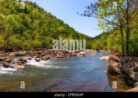 Il fiume Ocoee è una delle principali località di rafting sulle rapide della nazione. In tarda primavera ed estate attraverso la Gola di Ocoee ed è stato ospite del 1996 Olympi Foto Stock