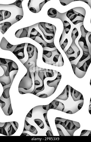 Astratto 3D sfondo bianco forme Foto Stock