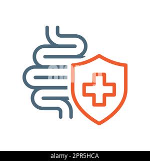 Bowes con icona vettore linea scudo Illustrazione Vettoriale