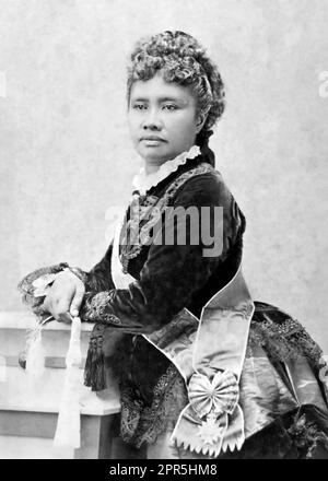 Liliuokalani. Ritratto della regina Lilihuokalani delle Hawaii (1838-1917), ultimo monarca del regno, 1891 Foto Stock