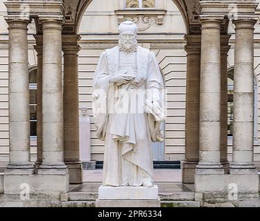 Vista esterna di uno degli edifici universitari della sorbona, parigi, francia Foto Stock