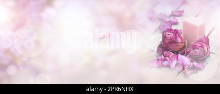 Matrimonio rosa natura morta Foto Stock