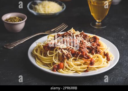 Spaghetti al ragù Foto Stock