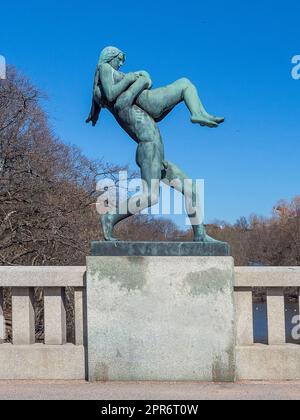 Norvegia, Oslo, sculture di Gustav nel Vigelandspark Foto Stock