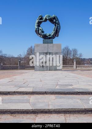 Norvegia, Oslo, sculture di Gustav nel Vigelandspark Foto Stock