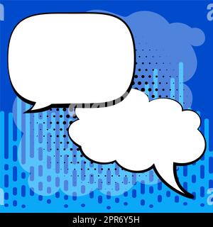 Cornici di design per fumetti. Bellissimo set di cornici fotografiche con Boom Bubbles per collage di design, raccolta di foto fumetto divertente per bambini, disegno di design Illustrazione Vettoriale