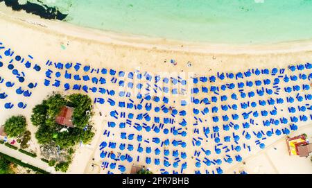 Spiaggia aerea di Makronissos, Ayia Napa, Cipro Foto Stock