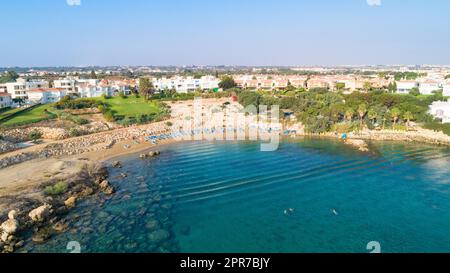 Spiaggia aerea di Sirena, Protaras, Cipro Foto Stock