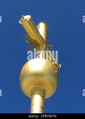 Croce sommitale del monte Zugspitze, Baviera, Germania Foto Stock