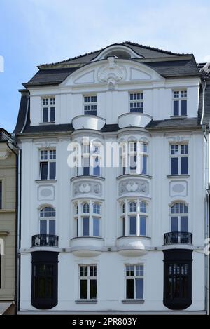 facciata di una casa a wuppertal, germania Foto Stock