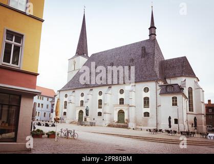 Vista su St. Pietro e Paolo a Weimar, Turingia, Germania Foto Stock