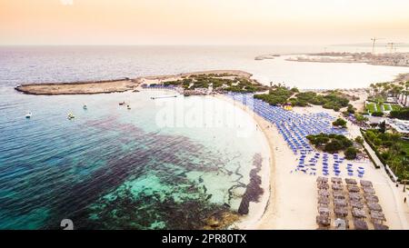 Spiaggia aerea di Makronissos, Ayia Napa, Cipro Foto Stock