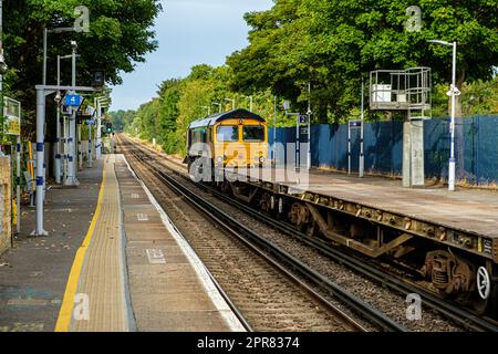 GB Raillocomotiva di trasporto Classe 66, Bexley, Kent, Inghilterra Foto Stock