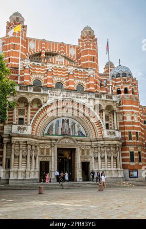 Cattedrale di Westminster, Victoria Street, Londra, Inghilterra Foto Stock