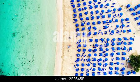 Spiaggia aerea di Makronissos, Ayia Napa, Cipro Foto Stock