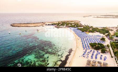 Spiaggia aerea di Makronissos, Ayia Napa, Cipro Foto Stock