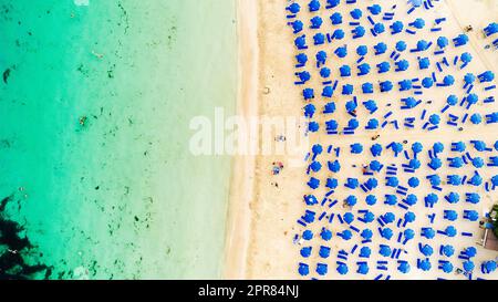 Spiaggia aerea di Makronissos, Ayia Napa, Cipro Foto Stock