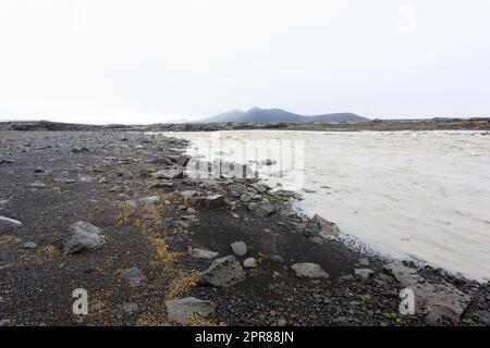 Paesaggio centrale dell'Islanda lungo la strada per Askja Foto Stock