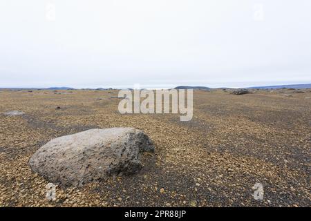 Paesaggio centrale dell'Islanda lungo la strada per Askja Foto Stock