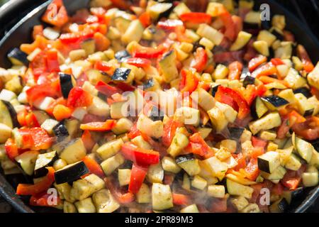 teglia vegetale - vegetariana, wok Foto Stock