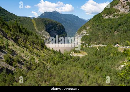 La diga del Vajont, Italia Foto Stock