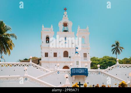 Panaji, Goa, India. La chiesa di nostra Signora dell'Immacolata Concezione si trova a Panjim. Famoso monumento e patrimonio storico. Famosa destinazione panoramica Foto Stock