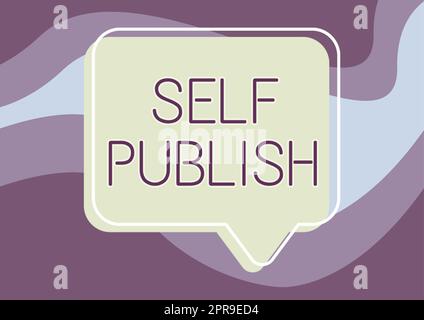 Segno di testo che mostra la pubblicazione automatica. Concetto che significa lavoro pubblicato in modo indipendente e a proprie spese Indie Author Blank Speech Bubble with Copy Space for Business Branding and Advertising. Foto Stock