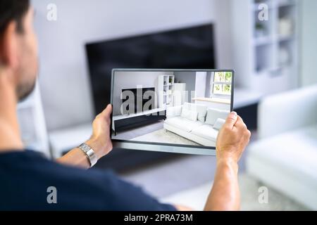 Mostra virtuale open house Foto Stock