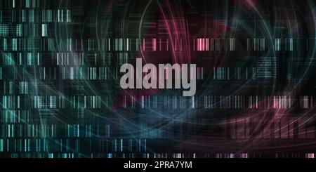 Genetica Medica o DNA genetico immagine astratta Foto Stock