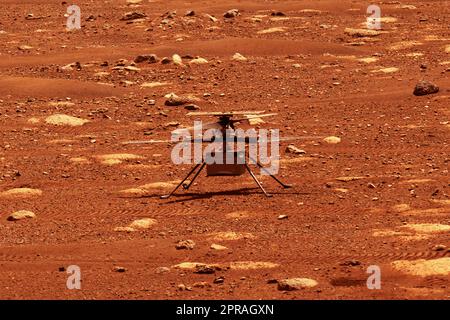 Un elicottero per esplorare Marte. Elementi di questa immagine fornito NASA. Foto di alta qualità Foto Stock