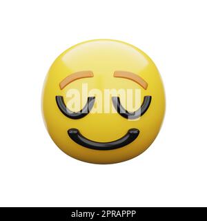 3D Emoji viso sollevato Foto Stock