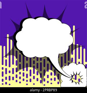 Cornici di design per fumetti. Bellissimo set di cornici fotografiche con Boom Bubbles per collage di design, raccolta di foto fumetto divertente per bambini, disegno di design Illustrazione Vettoriale