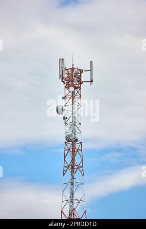 Trasmettitore di dettaglio della torre Foto Stock