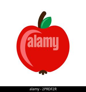 Icona Apple Vector isolata su sfondo bianco Illustrazione Vettoriale