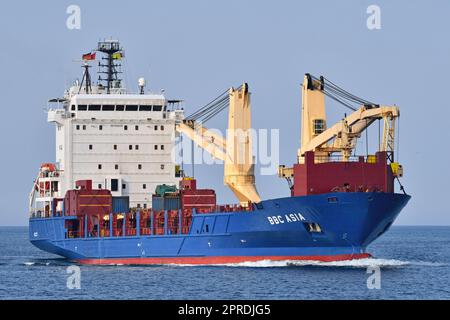 General Cargo Ship BBC ASIA al fiordo di Kiel Foto Stock