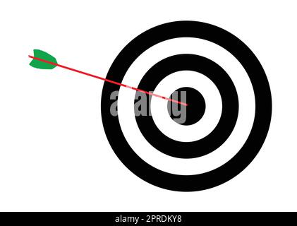 Freccia nel Bulls Eye Illustrazione Vettoriale